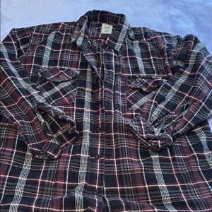 Dickies Red and Black Casual Button Down Shirt